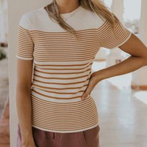Roolee stretchy striped top